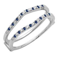 2.0ct okrugli rez plavi simulirani dijamant 18k 18K ruža Gold Gold Anniverment prsten veličine 8