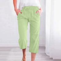 Pamučne kratke hlače za žene Ljeto široke noge elastične kratke hlače za visoke struke udobne labave