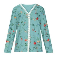 Clearsance ženske bluze Dressy kratki rukav ispisana bluza Neovisnost Žene Bluze Okrugli izrez Moda,