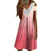 Ženska casual haljina čipkasti oblozi cvjetni print rezervoar haljina bez rukava ljetna casual mini