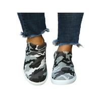 Zodanni Womens Fuzzy papuče Topla čizme Kuća unutarnje gumenu gumenu jedinu gumenu jedinku Protuklizne cipele veličine 4,5-11,5