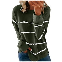 Moderan udoban ženski casual rever izrez dugih rukava s dugim rukavima Bluza pulover vrhove