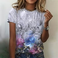 Ženska modna trenda V ovratnik na vratu Leopard šivena majica s rukavima
