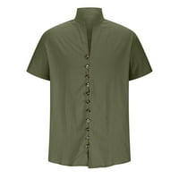 Muške majice Ljeto hladno i tanka prozračna ovratnik viseće obojeno pamučna bluza