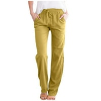 Ženska posteljina Blend Capri hlače elastični struk čvrste boje labave letnje harem hlače Capris casual