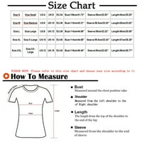 Košulje za žene casual grafički grafički printira v-izrez bluza l