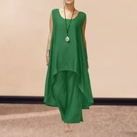 Hanzidakd Ljetne oblače za žene Ženske vintage print haljine kratkih rukava Swing Party haljine velike