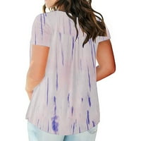 Ljetne vruće košulje za žene Ljeto Majica s kratkim rukavima V izrez Majica Casual Tops Western Print