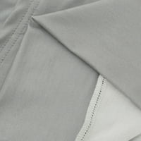 DNDKilg haljina Plus Veličina Pleted ruffle ženske poslovne košulje i bluze V izrez kratki rukav bijela