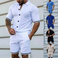 Muške majice Muške modne ležerne prilike Sportske fitness na otvorenom zakrivljenim rukom čvrsta boja
