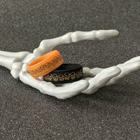 Carat u Karatsu Titanijum Polirano uređeno Groved Criss Cross Dizajn Veličina benda - Unise prsten
