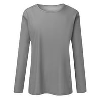 Ženske ljetne majice kratkih rukava Vneck vrhovi elastične udobne osnovne bluze Khaki XXXL