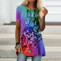 Enquiret casual ženska majica Solid Color V-izrez Dječji bluza s džepnim radom Plaža Party Banket Ljeto