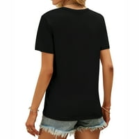 Sanviglor Dame majica Majica sa punim bojama V izrez Tee Retrover pulover plaže Tunika Tunika White