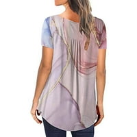 Žene jedno rame Off gradijentni vrhovi kratkih rukava majica majica za čišćenje slatka grafička bluza