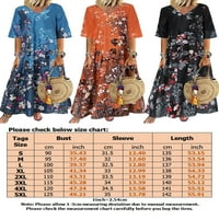 Žene Maxi Haljina moda izdubljena polka tačka ispis kratkih rukava dress dress dugih rukava sa majicom