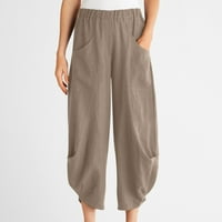 Bigersell ženska bootcut hlače pune duljine hlače žene elastirane čipke učvršćivača za uska baršunastih