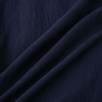 Leylayray ženski vrhovi ženski modni casual udobne tiskane o-vrat kratkih rukava top bluza plavi xxl