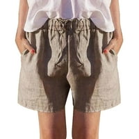 ECQKAME ženske rastezmene traper jean kratke hlače za čišćenje ženskog traper tiska kratkog ljeta Srednji