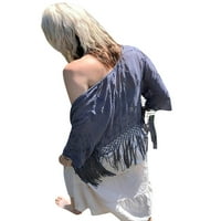 Stabilne ljetne haljine za žene Žensko ljetno casual tiskano s V-izrezom kratkih rukava s kratkim rukavima