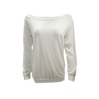 Dukseve pulover za ženska posada za poklopac Halloween Hoodie bluza ples bijeli m