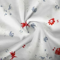 Puawkoer mužjak ljetni casual top majica majica cvijeta tiskana modna majica kratki rukav isključite
