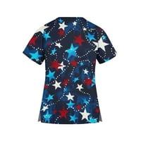 Lovskoo majice s kratkim rukavima za žene Trendi ljetni vrhovi cvjetni ispisani za bluzu tees casual