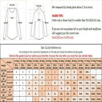 Smihono ponude majice s dugim rukavima za žene Crewneck pulover vrhove grafički ispis opušteno fit ženske