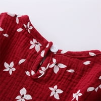 Dječje djece Dječje odijevanje cvjetno tiskano O-izrez zimske modne mrežice s dugim rukavima sa trake