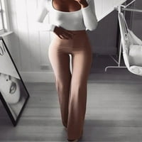 Ženske posteljine duge, ženske pamučne posteljine hlače Ljetne casual elastične strugove rela fit comfy