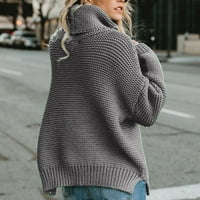Ženski seksi kukičani pletenje V izrez tenkovi bez rukava u šupljini ležerni labavi fit cmine džemper