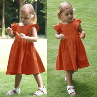 Diconna Toddler Baby Girls Outfit modni novorođenčad Slatki cvjetni ispisani labavi karosevi bez rukava
