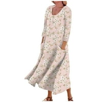 Ženska haljina ljetna casual haljina kratki rukav V izrez haljine labave udobne haljine vestidos
