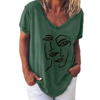 Žene Ljeto bez rukava od tiskanih rezervoara na majice, Ležerne prilike, krasni kratkiši za majice Ženska