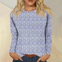 Ženske grafičke košulje Print majica s dugim rukavima