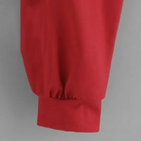 Haljine za žene Modne žene Ljetna casual čipkasto boje dugih rukava seksi haljina vina xl