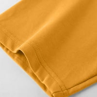 Cuoff bluze za žene modne tiskane radne uniforme sa džepnim majicama kratkih rukava ženske vrhove žuti