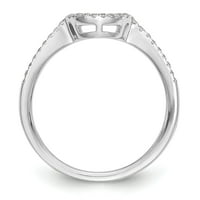 Okrugli rez bijeli prirodni dijamantski vjenčani prsten u 10k žutom zlatu