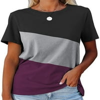Njoeus majice za žene Crop Top Thirts Majice za žene Ženske ležerne košulje okrugli vrat dugih rukava