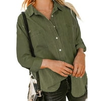 Ljetne košulje za žene Regularna moć odjeću za djevojke Kratki rukav Tees Comfy casual bluze EKG grafički ispis vrhovi O-izrez majica Green XL Rollbacs