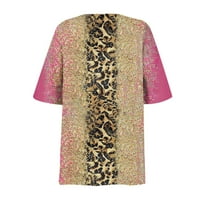 Poslovna casual haljina za žene casual v vrat ljetni cvjetni ispis Haljina s kratkim rukavima plaža
