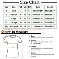 Ženske vrhove i bluze Žene Ležerne prilike plus veličine Ispis V-izrez s kratkim rukavima dugačka majica