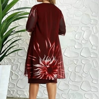 Ženski ljetni gornji sloj punog boja rubl ruffle s kratkim rukavima majice labavi fit Flowy Pleased