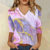 Ženske košulje Majice za žene Ženska modna Ležerna štampanje V-izrez pulover bez rukava