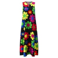 Biekopu ženska ljetna modna kratka haljina dugih rukava ruff ovratnik cvjetna haljina s pojasom