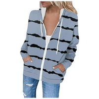 Vedolay Fall džemperi za žene zimske casual turtleneck dugih rukava s dugim rukavima, plavi 3xl