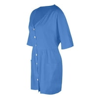 Haljine za prodaju za žene bez rukava bez rukava cvjetna uzorka V-izrez midi leđa FIT and Flare modni