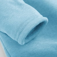 Ležerni kukičani džemperi za žene s dugim rukavima V izrez Čvrsta tunika Srednja duljina pletena vrhova