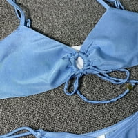Fonwoon plus Size kupaći kostim za žene, žene zavoj čelični nosač čvrsti ruffles seksi bikini push-up