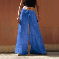 Žene pune duljine hlače Čvrsto povremene zabave za slobodno vrijeme CoverAll sa džepovima pantalone